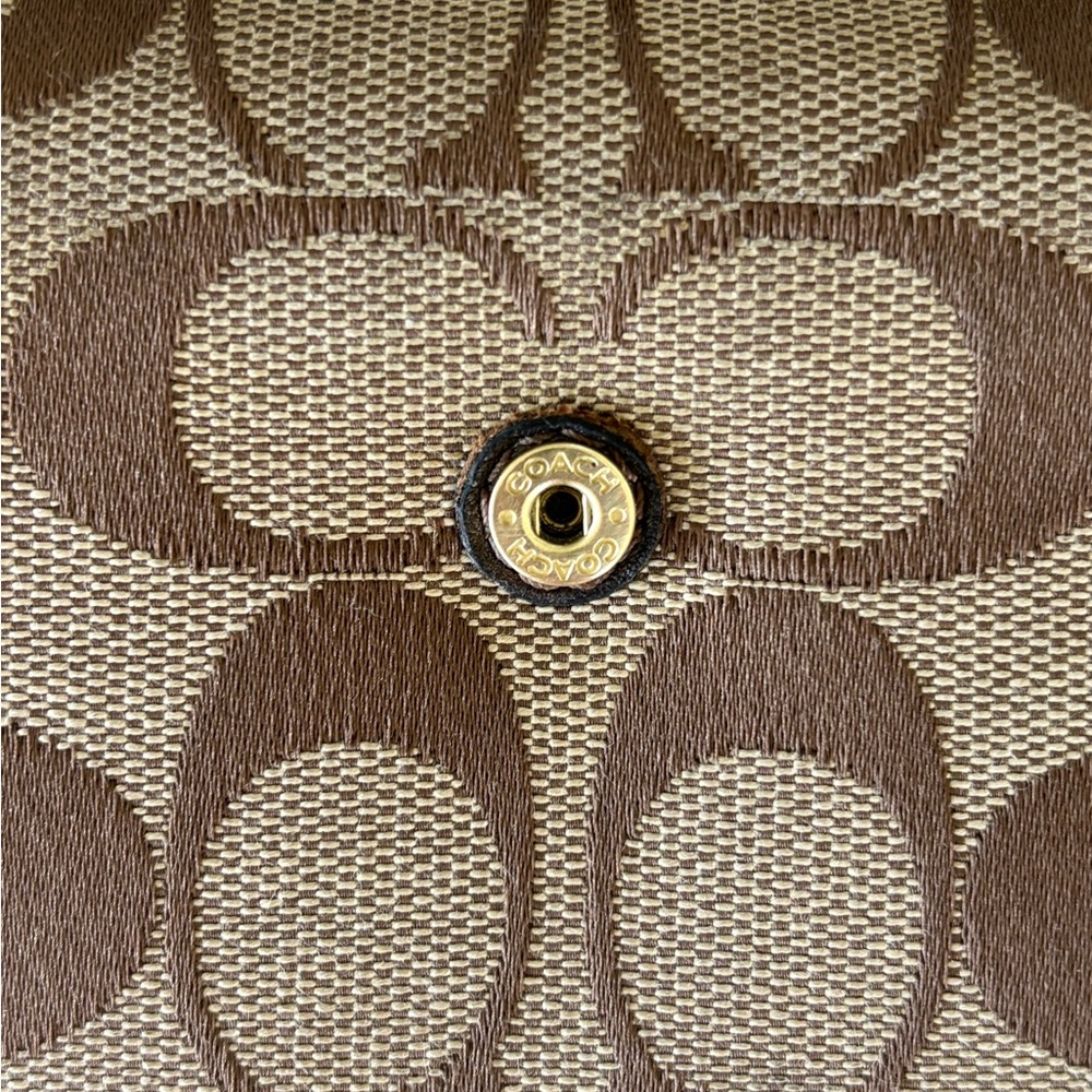Vintage Coach wallet Y2K canvas leather tan beige brown - Picture 5 of 10